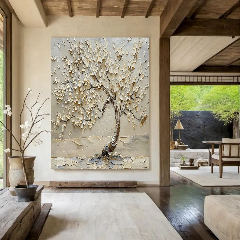 Textured Canopy Radiance | Ivory Bough