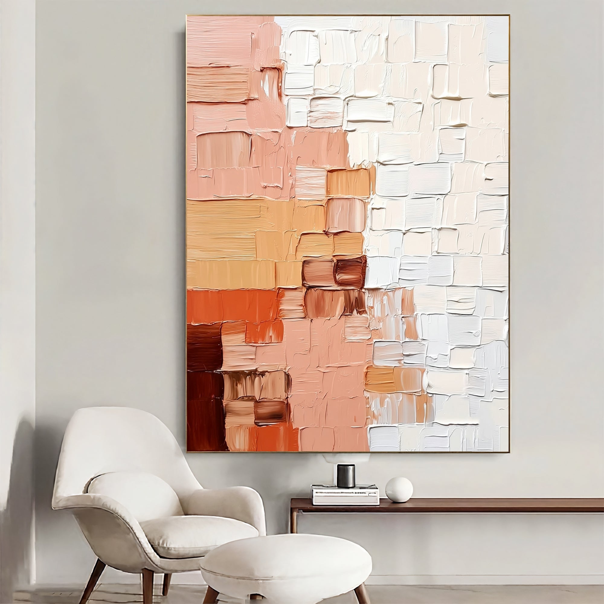 Textured Abstract Warmth | Coral Blend