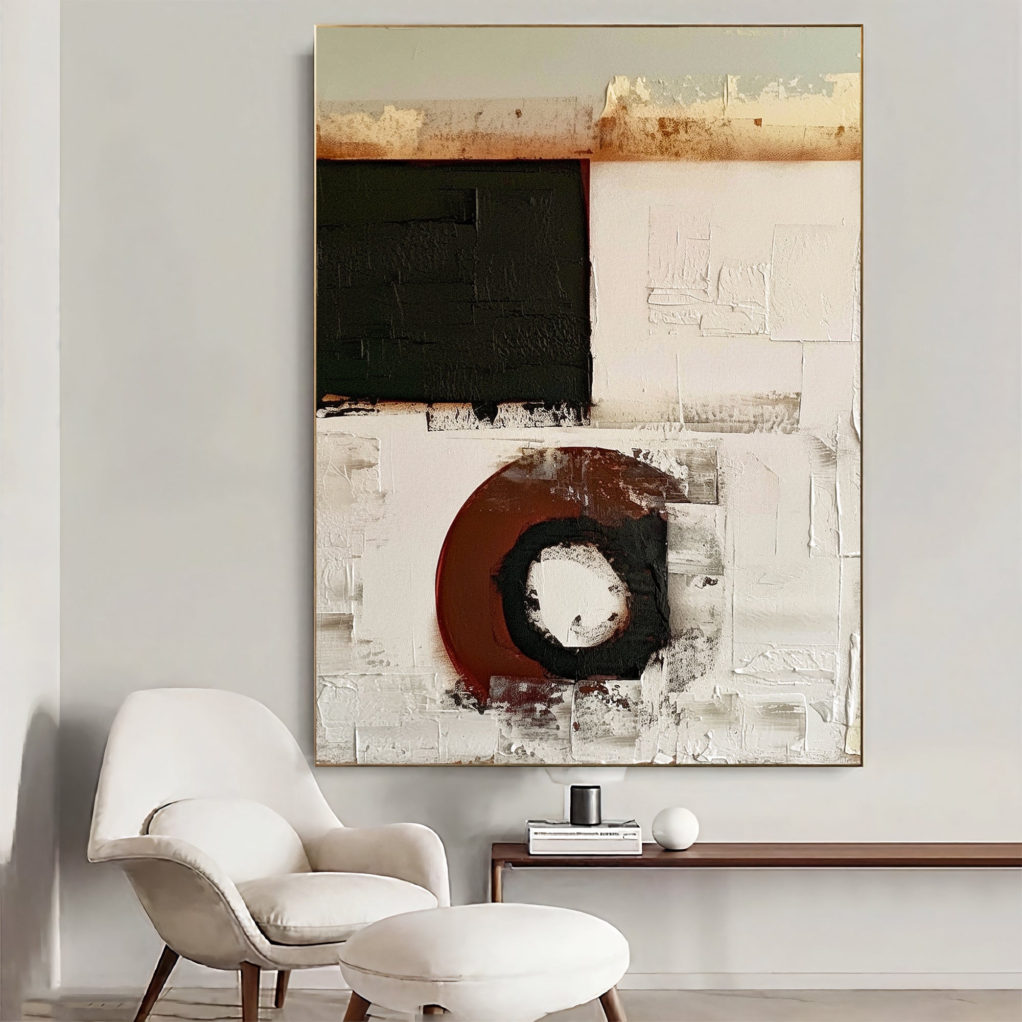 Textured Geometric Depth | Rust Fusion