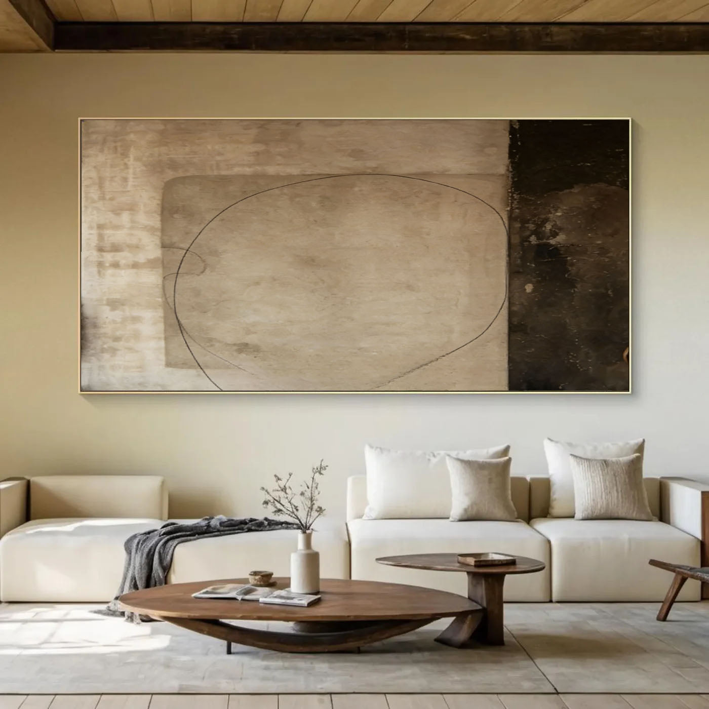 Textured Contour Mediation | Beige Sphere