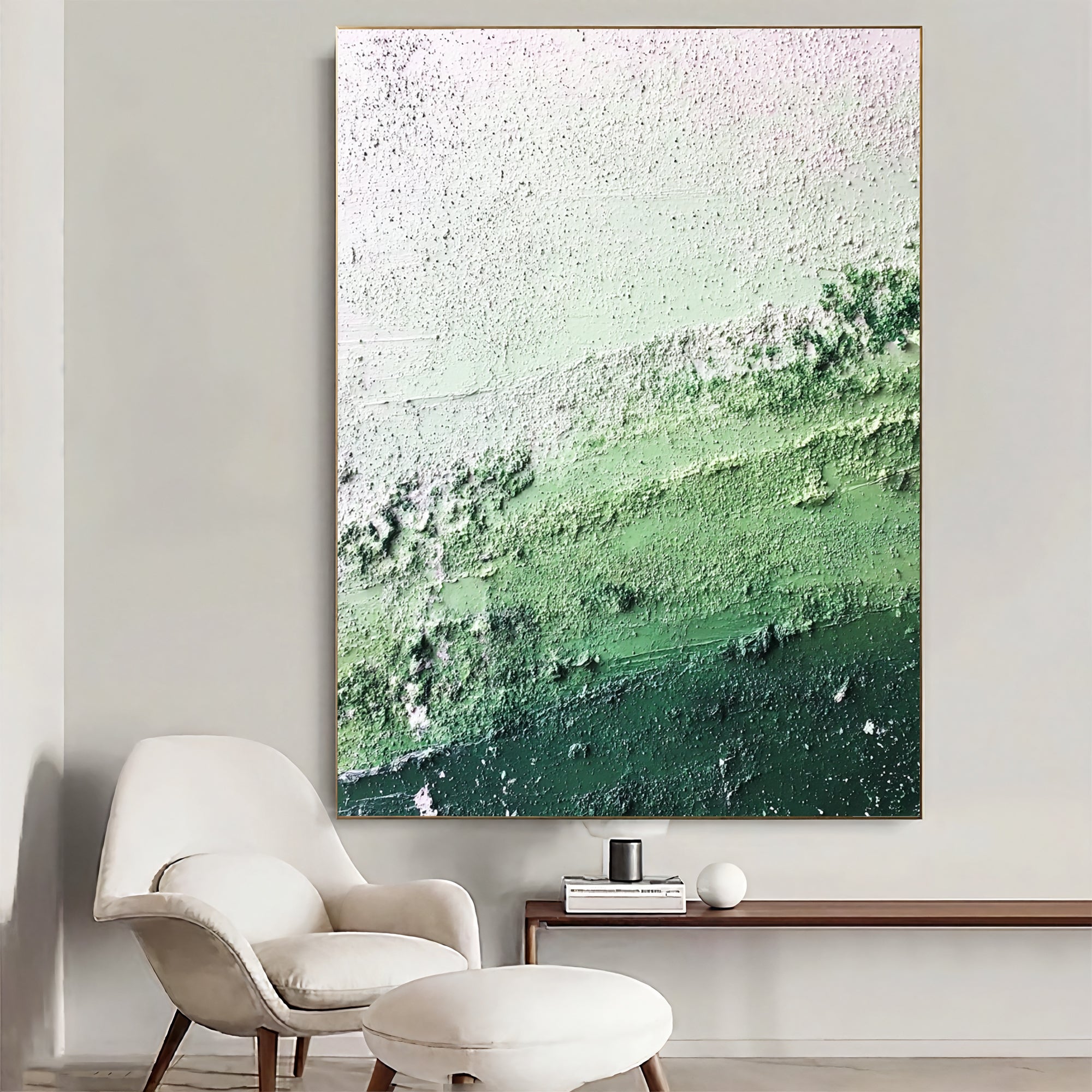 Textured Verdant Layers | Pale Hues