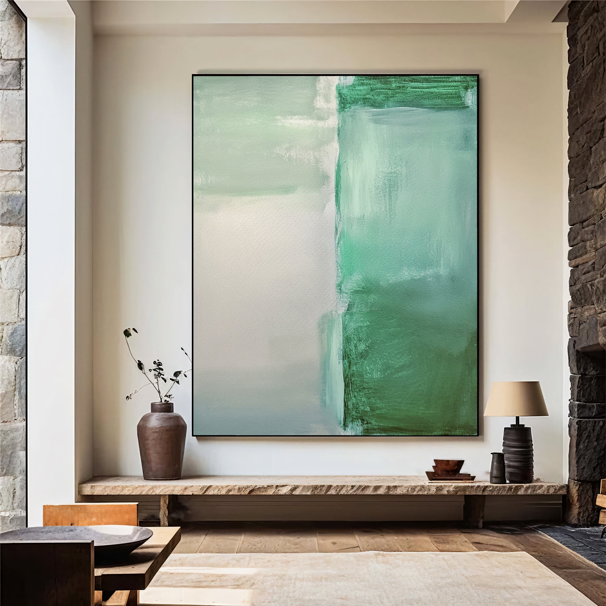 Textured Green Harmony | Mint Tones