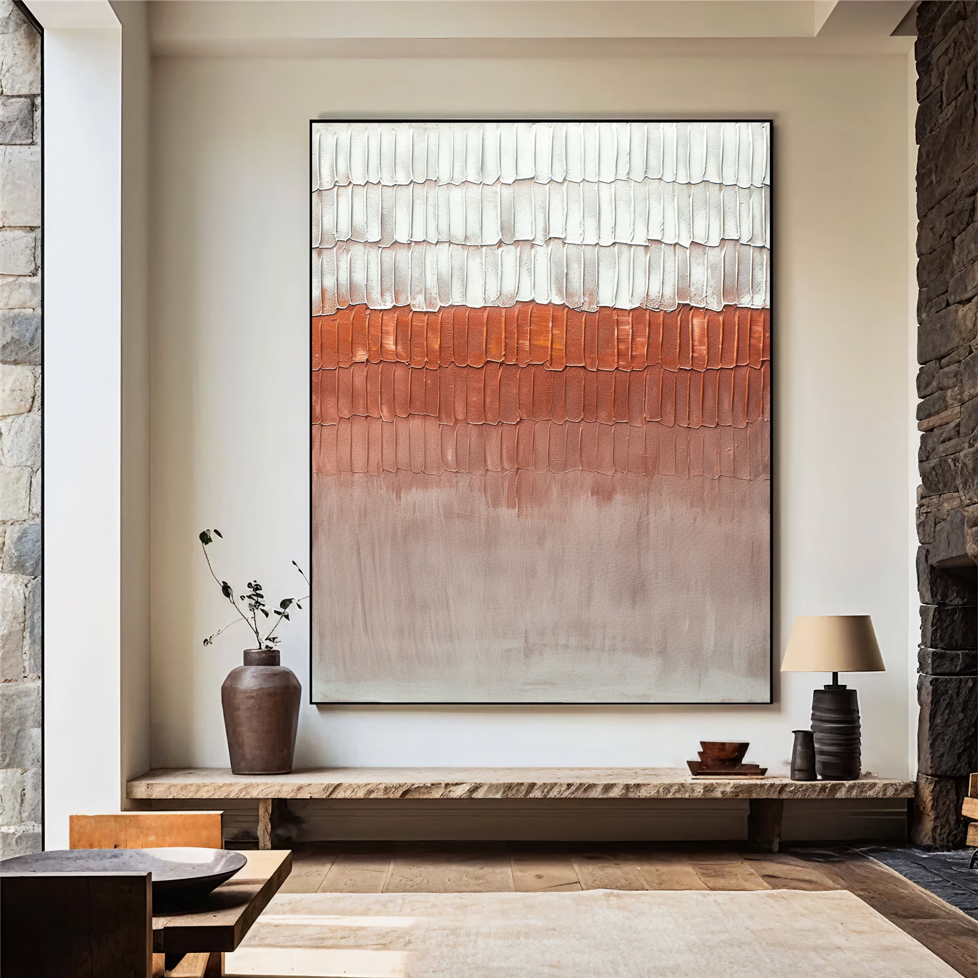 Textured Gradient Elegance | Rust Hues