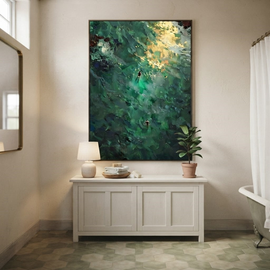 Impressionist Art | Emerald Swim Light