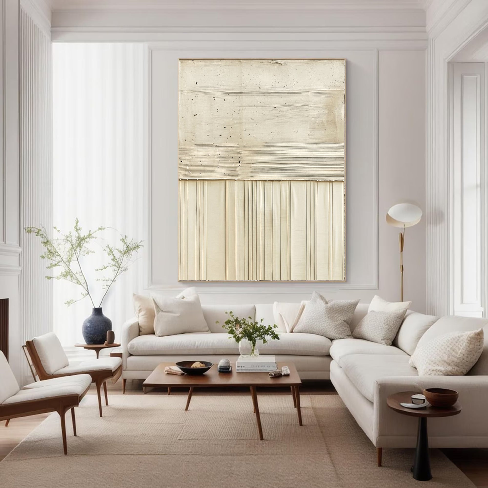 Textured Cream Serenity | Subtle Ridges