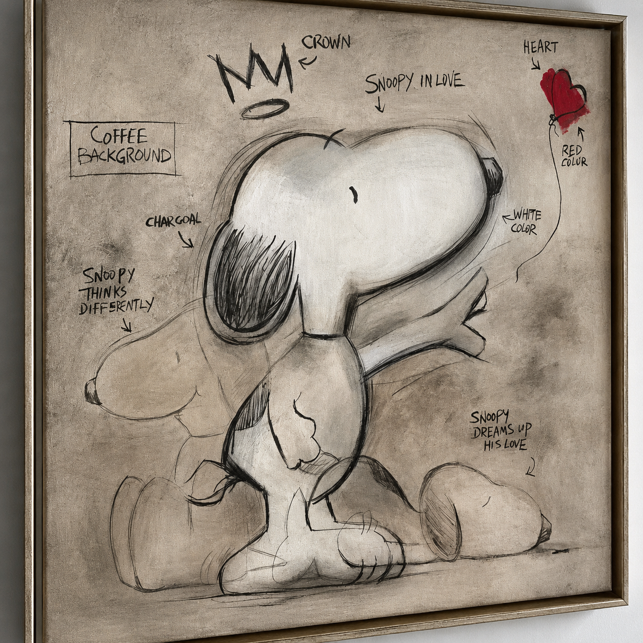 Textured Snoopy Whimsy | Crown Sketch