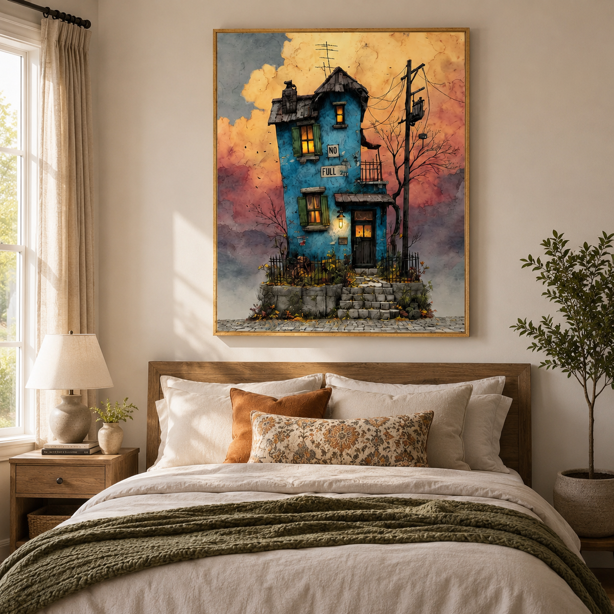 Whimsical Blue House | Nostalgic Charm