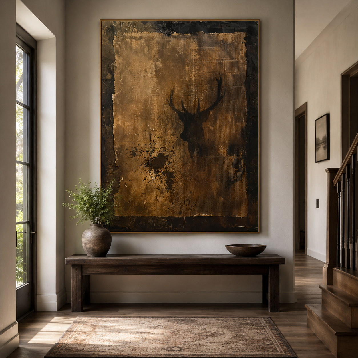 Textured Stag Art | Opulent Charm