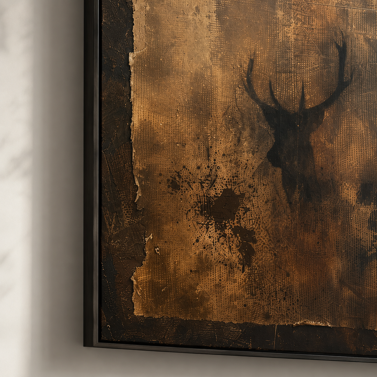 Textured Stag Art | Opulent Charm