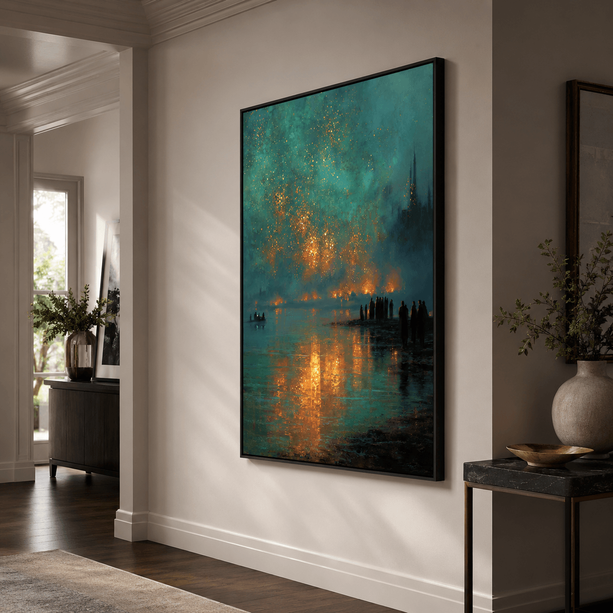 Textured Nocturnal Art | Glowing Depth