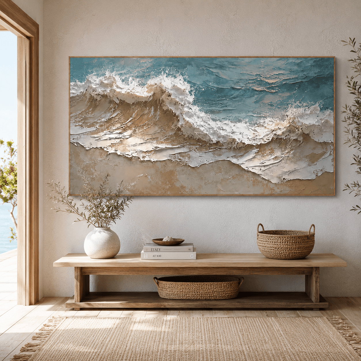 Textured Ocean Opulence | Blue Wave