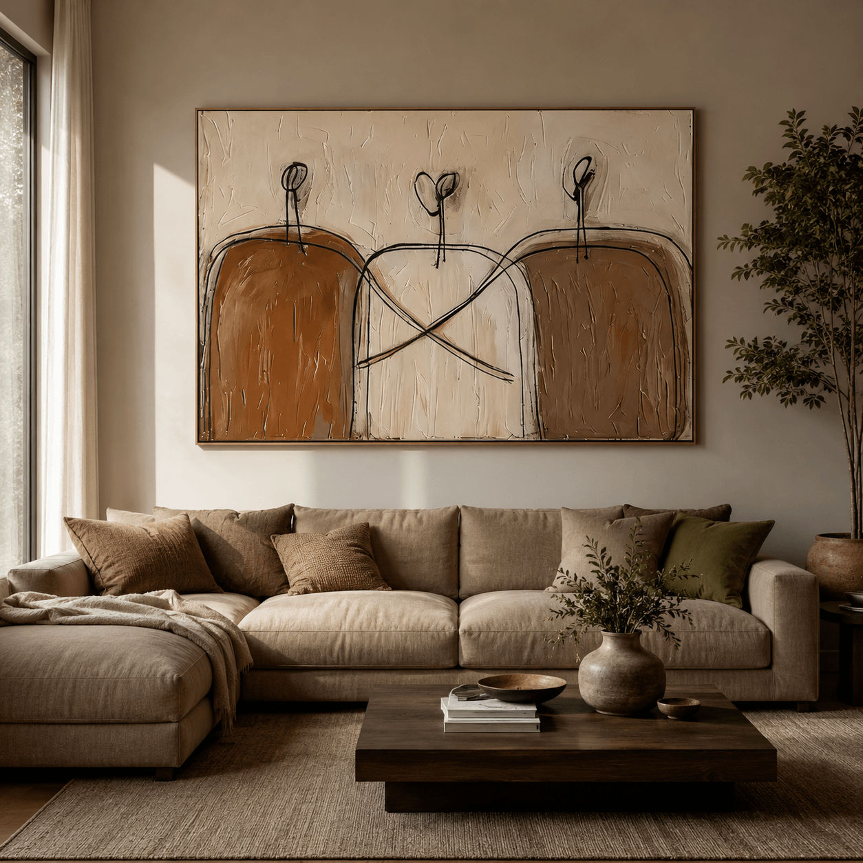 Textured Minimalist Silhouettes | Earth Hues