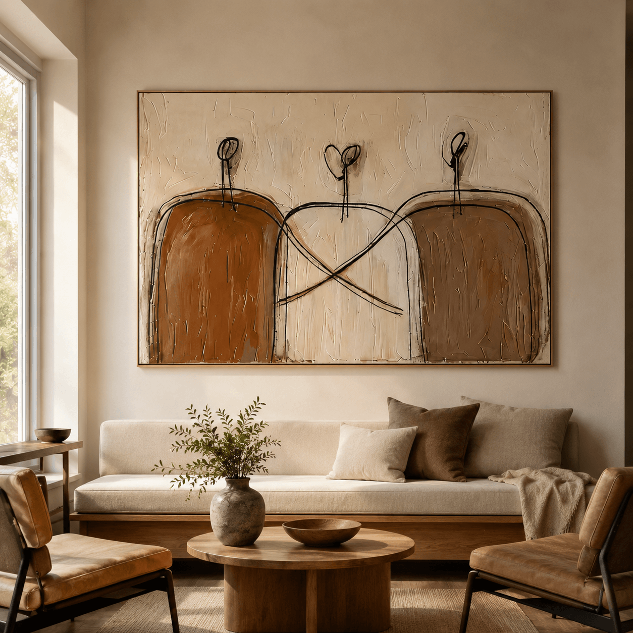 Textured Minimalist Silhouettes | Earth Hues