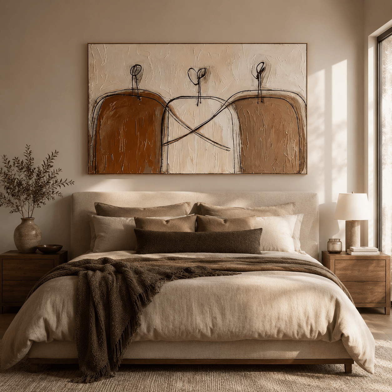 Textured Minimalist Silhouettes | Earth Hues