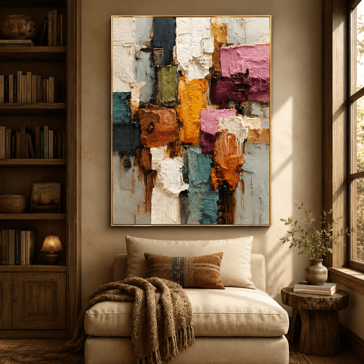 Strukturierte bunte Kunst | Lebendige Tiefe