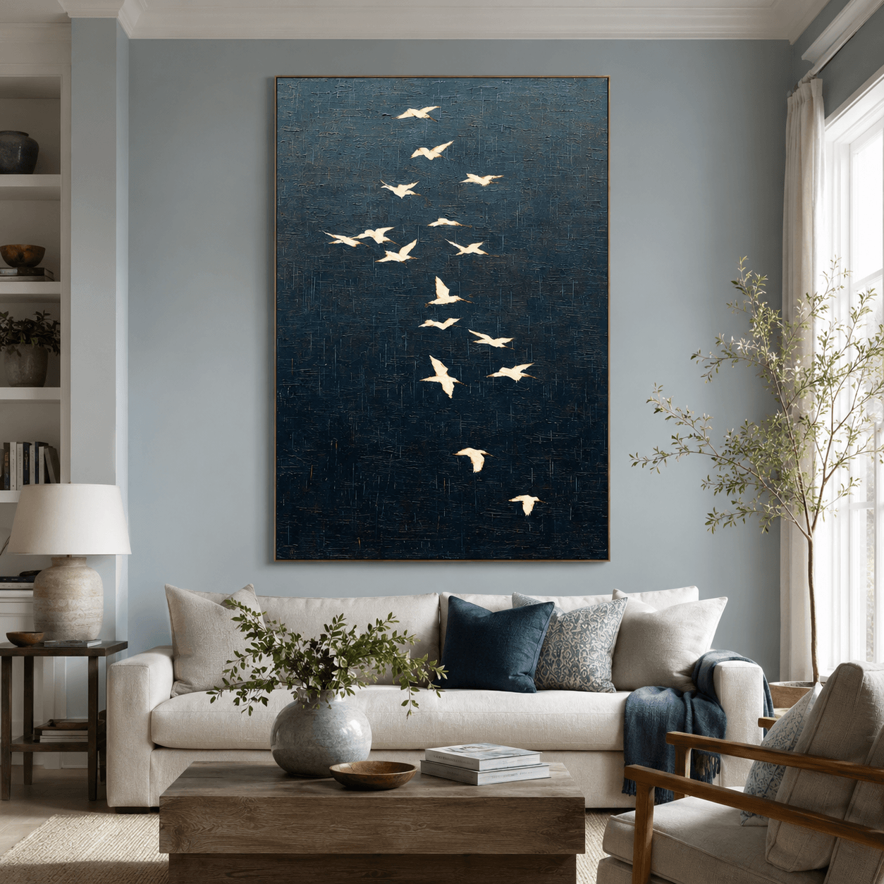 Bird Flock Art | Moody Elegant Vibe