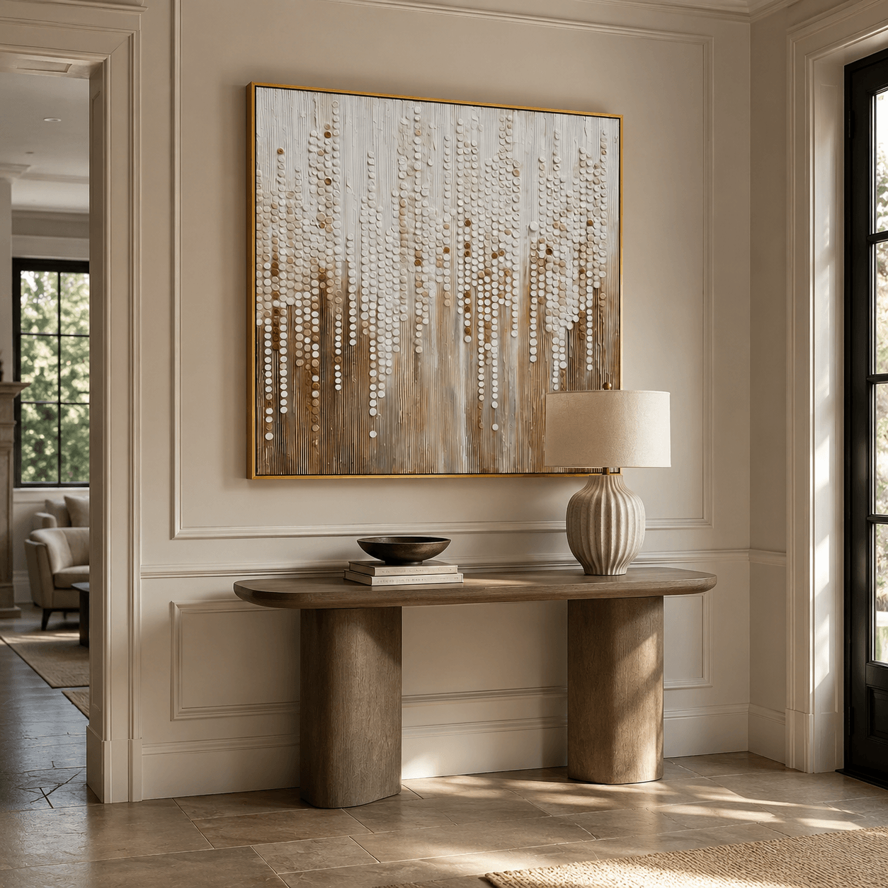 Textured Beaded Art | Elegant Allure