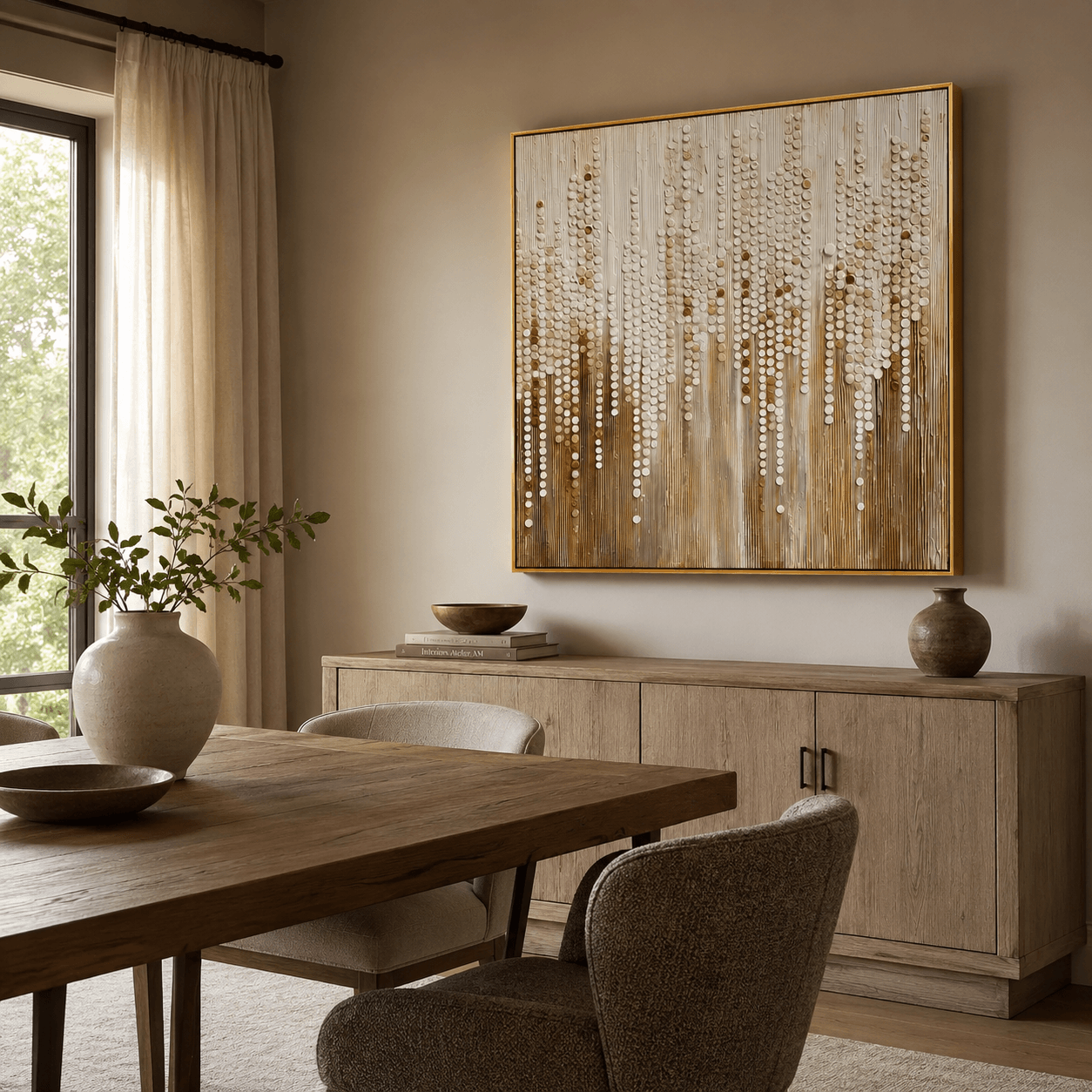 Textured Beaded Art | Elegant Allure