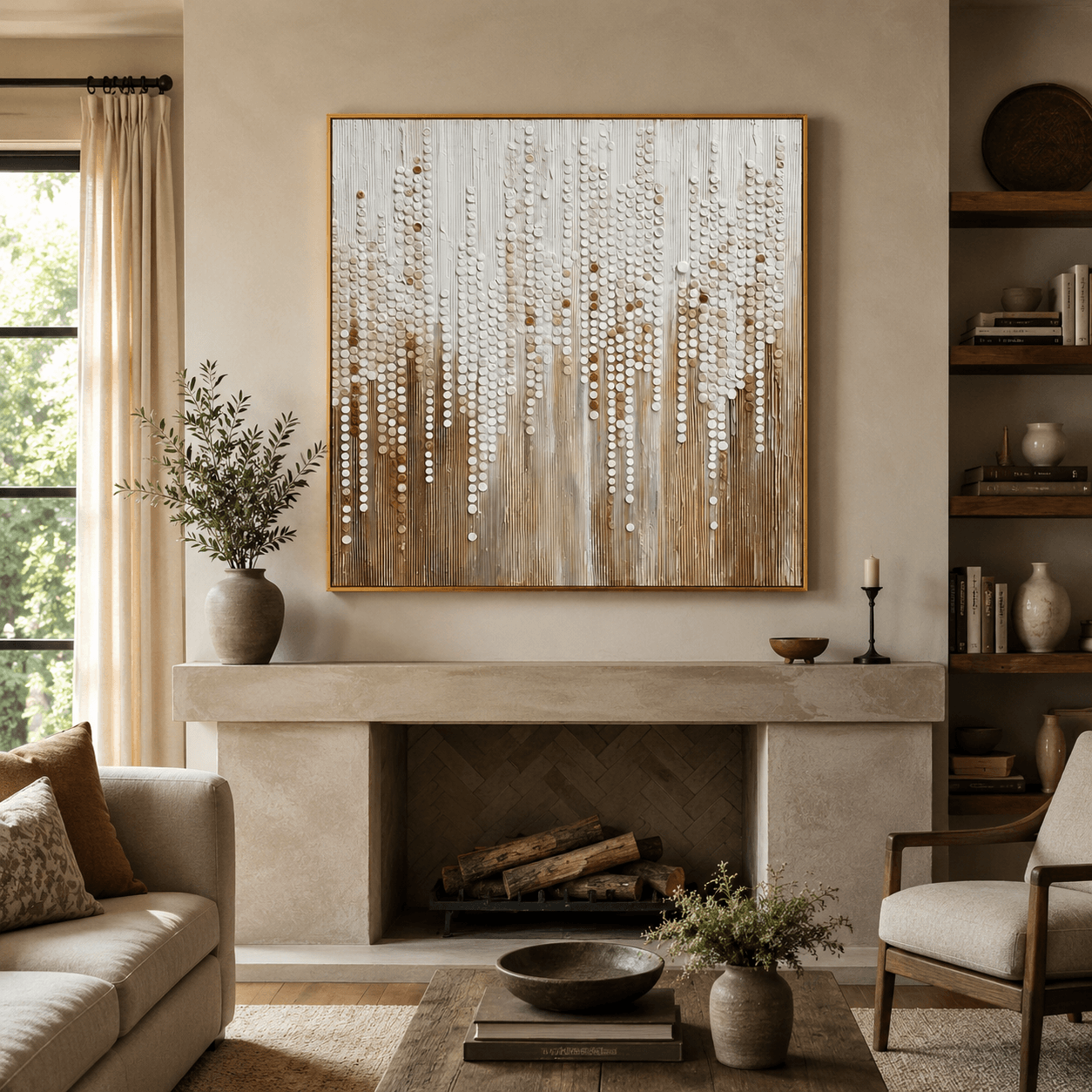 Textured Beaded Art | Elegant Allure