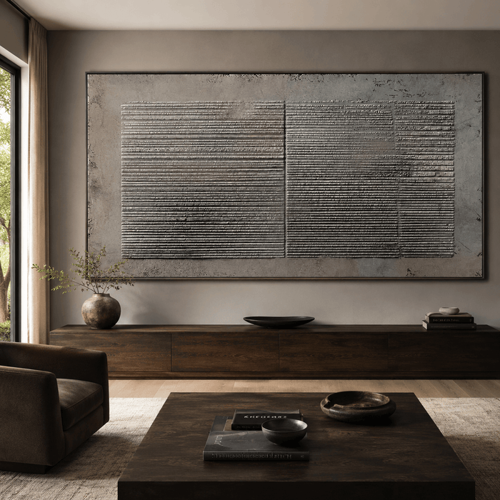 Textured Abstract Art | Linear Composition Serenity