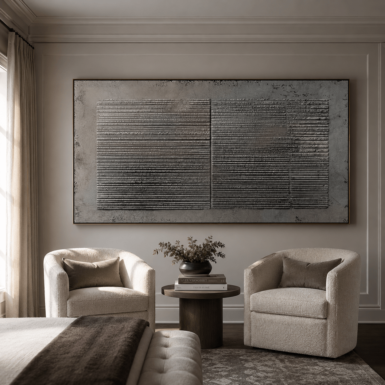 Texturierte lineare Komposition | Elegante Ruhe