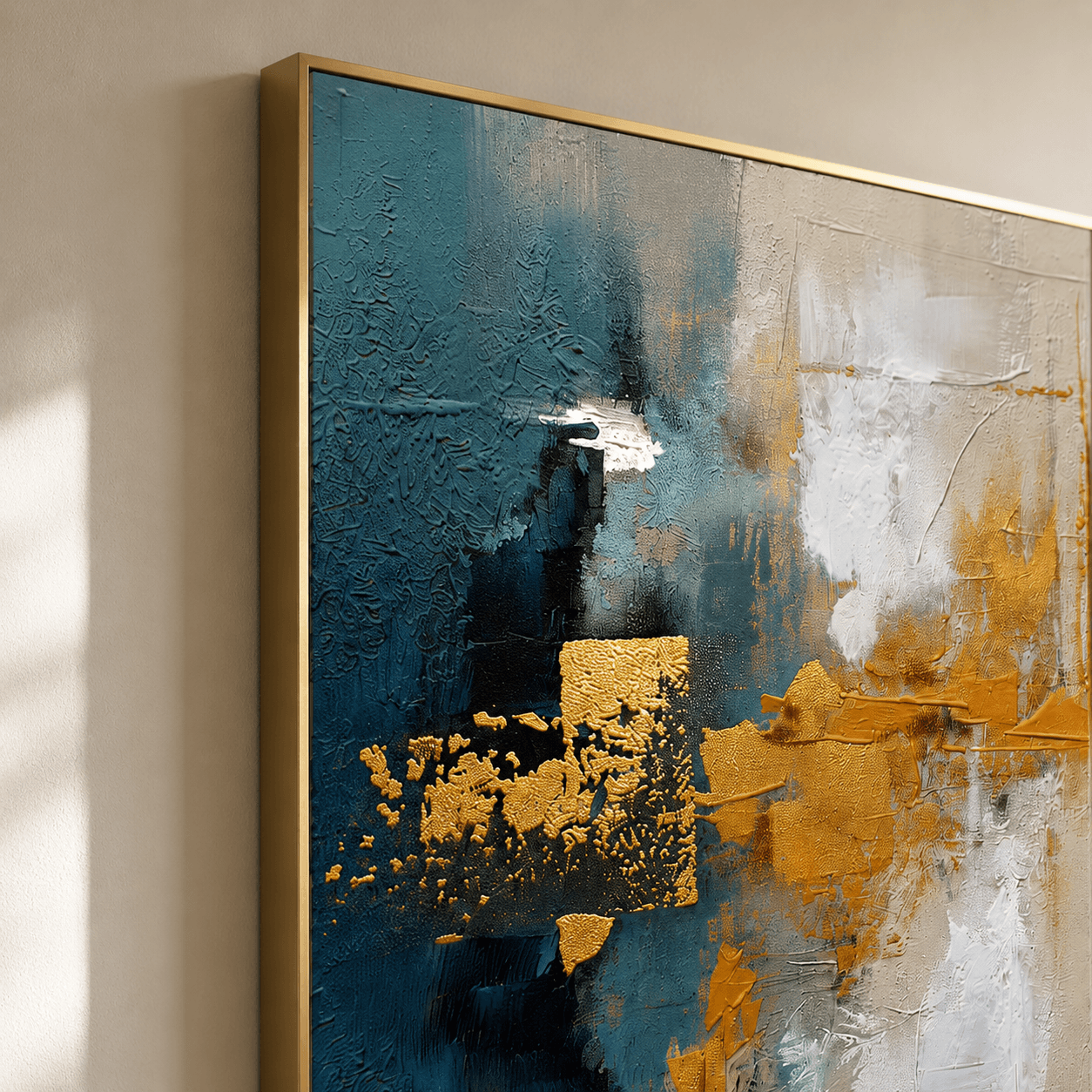 Textured Abstract Opulence | Blue Gold