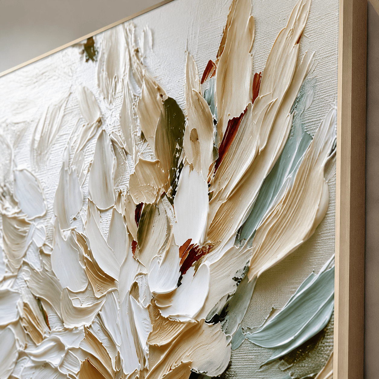Textured Floral Elegance | Beige Blossom