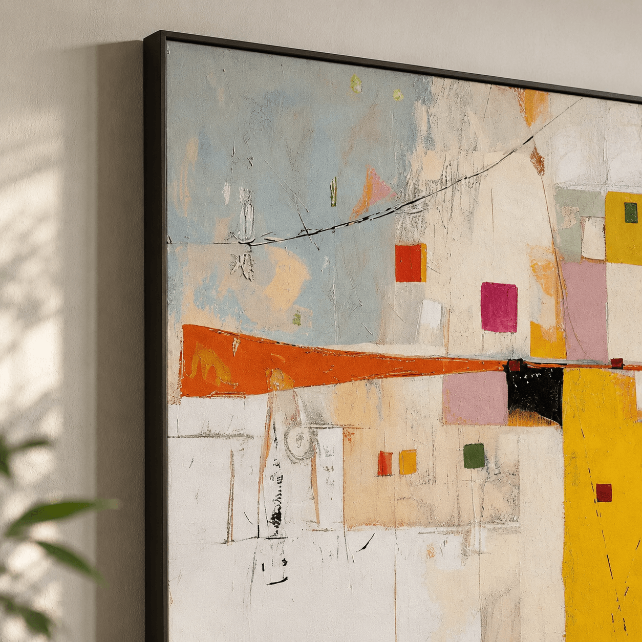 Textured Colorful Geometry | Yellow White