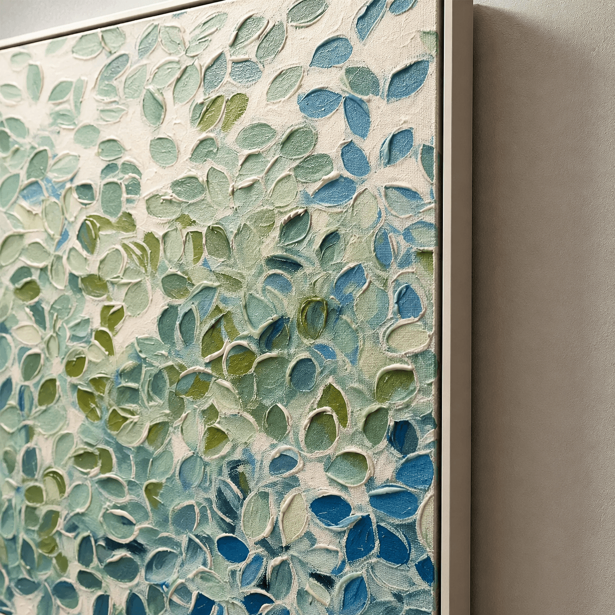 Textured Leaf Abundance | Blue Green
