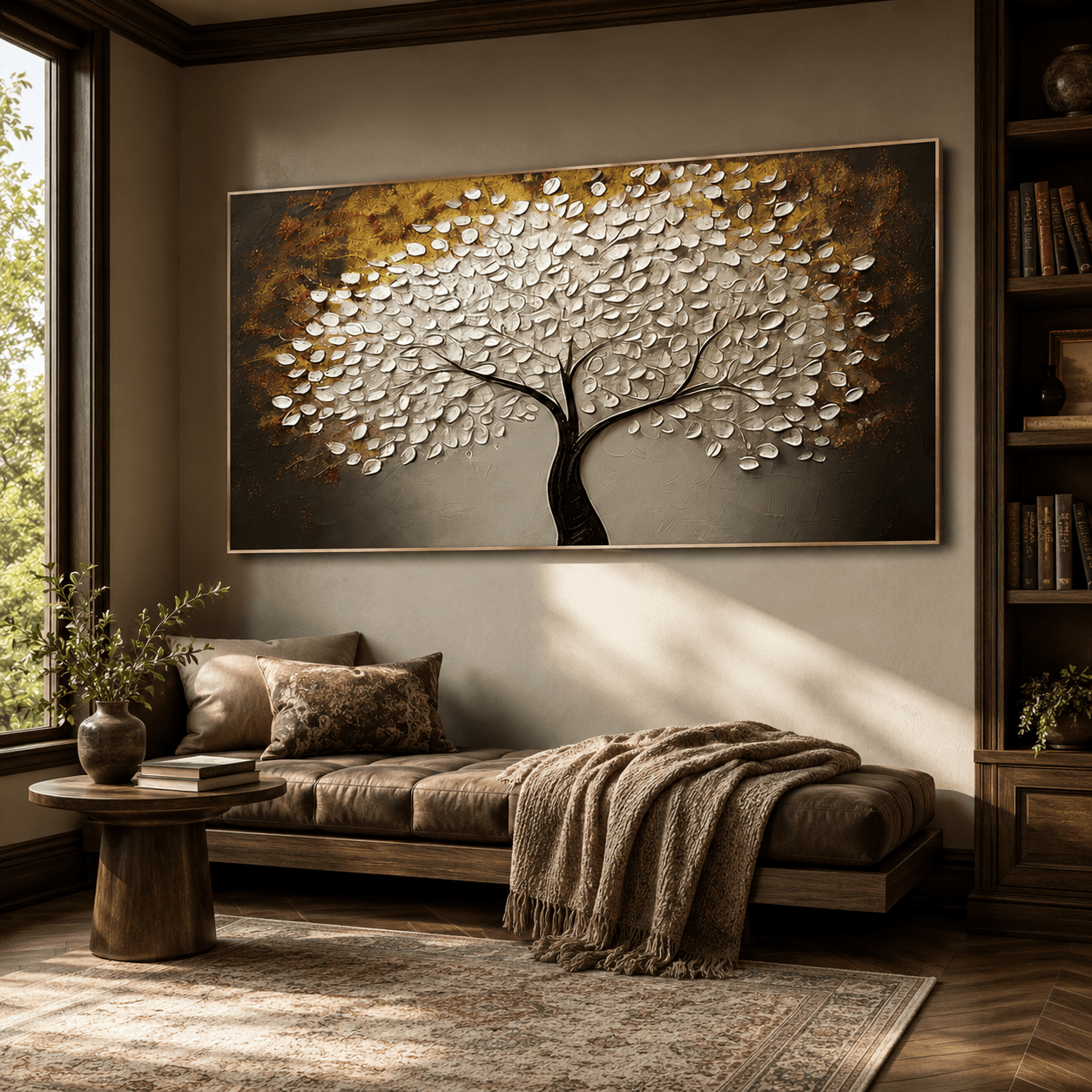 Strukturierter Baum Opulenz | Weiß Braun