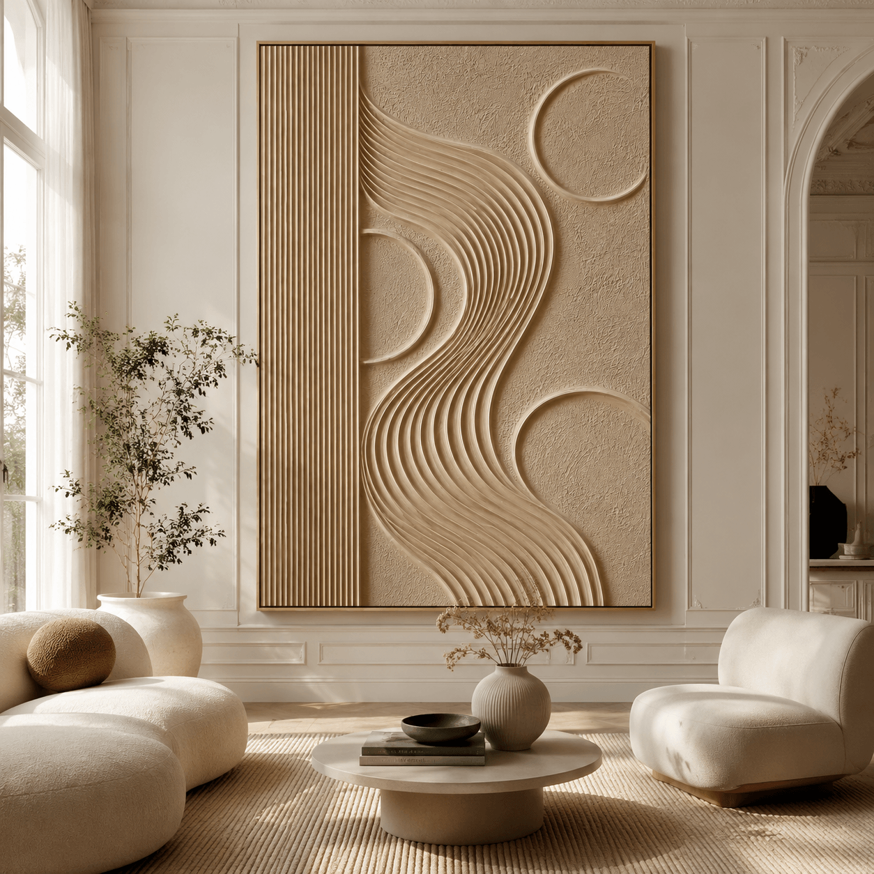 3D-Textured Art | Curved Stream Rhythm
