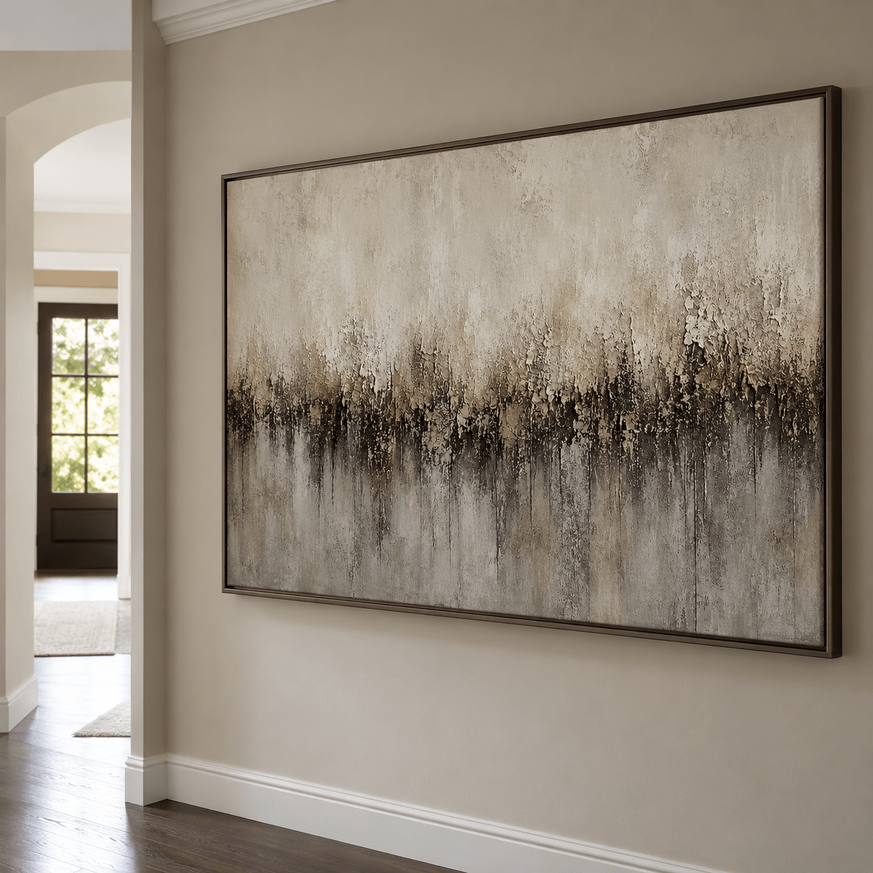 Neutrale geometrische Kunst | Strukturierte Eleganz