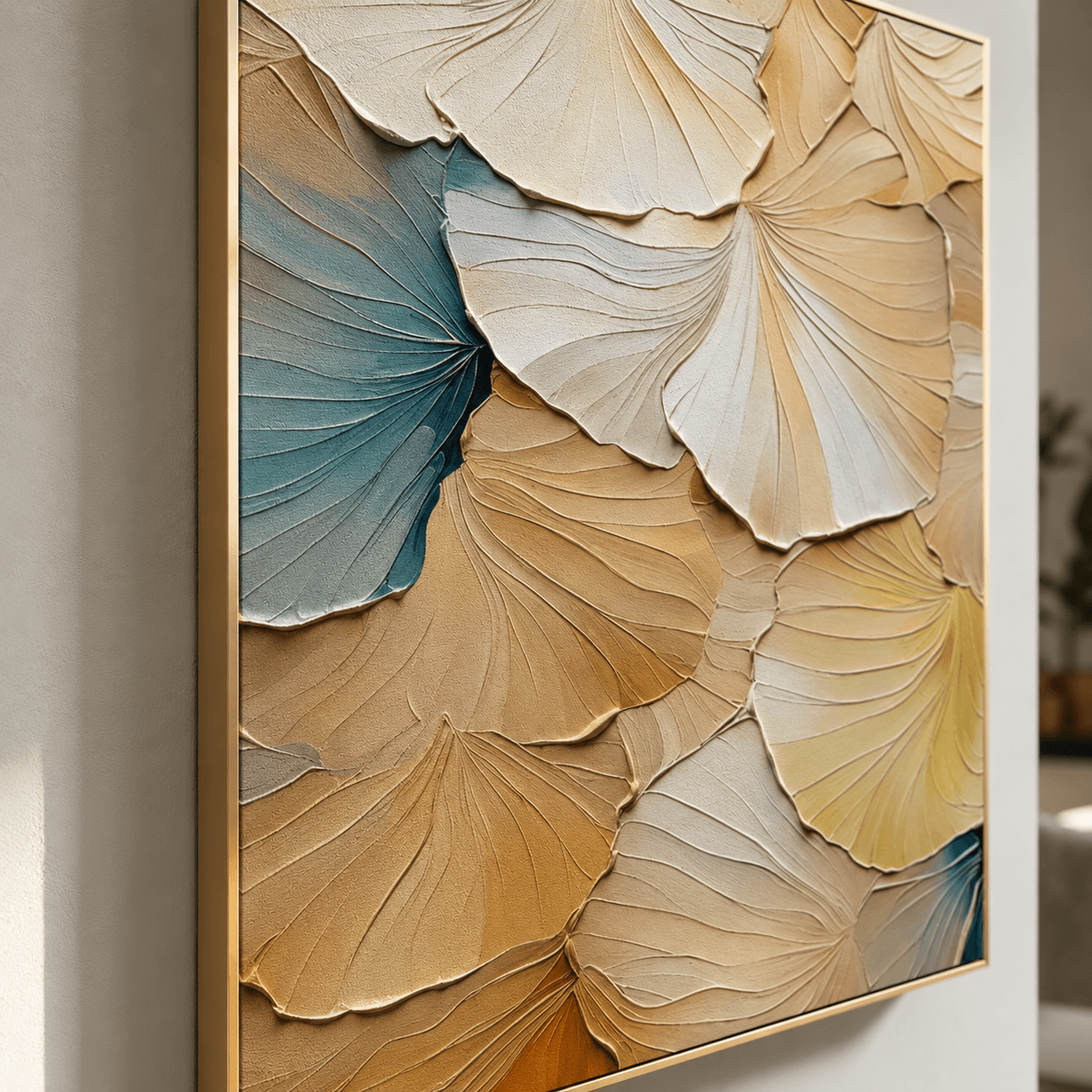 Textured Leaf Art | Warm Elegance