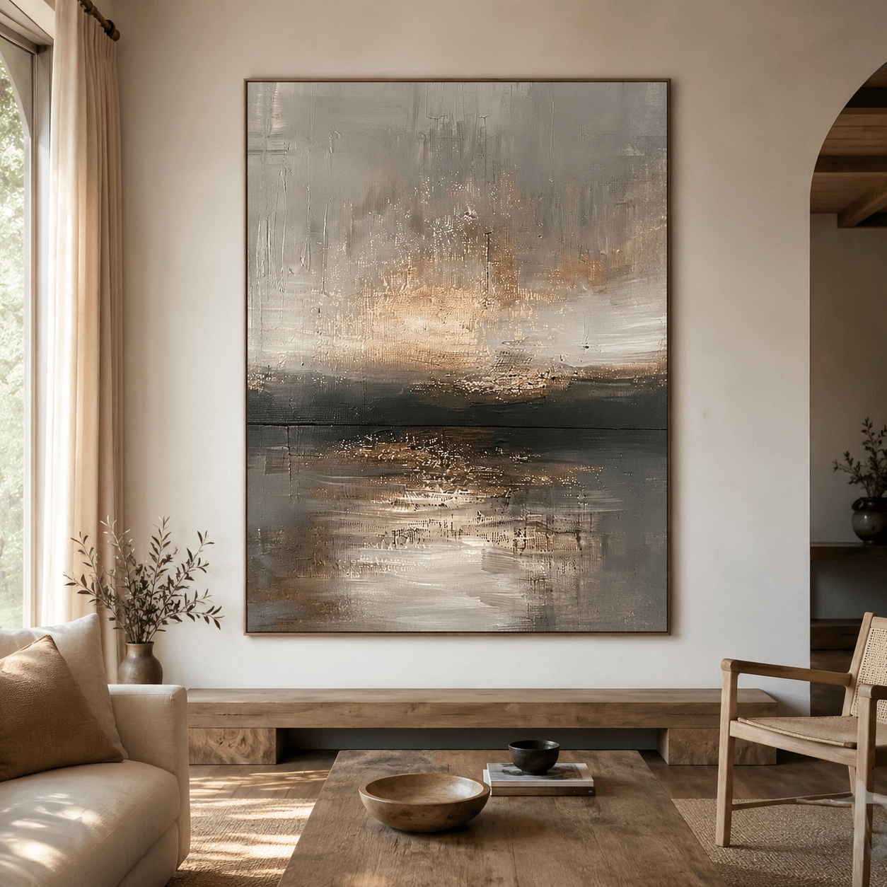 Textured Neutral Radiance | Gold Haze