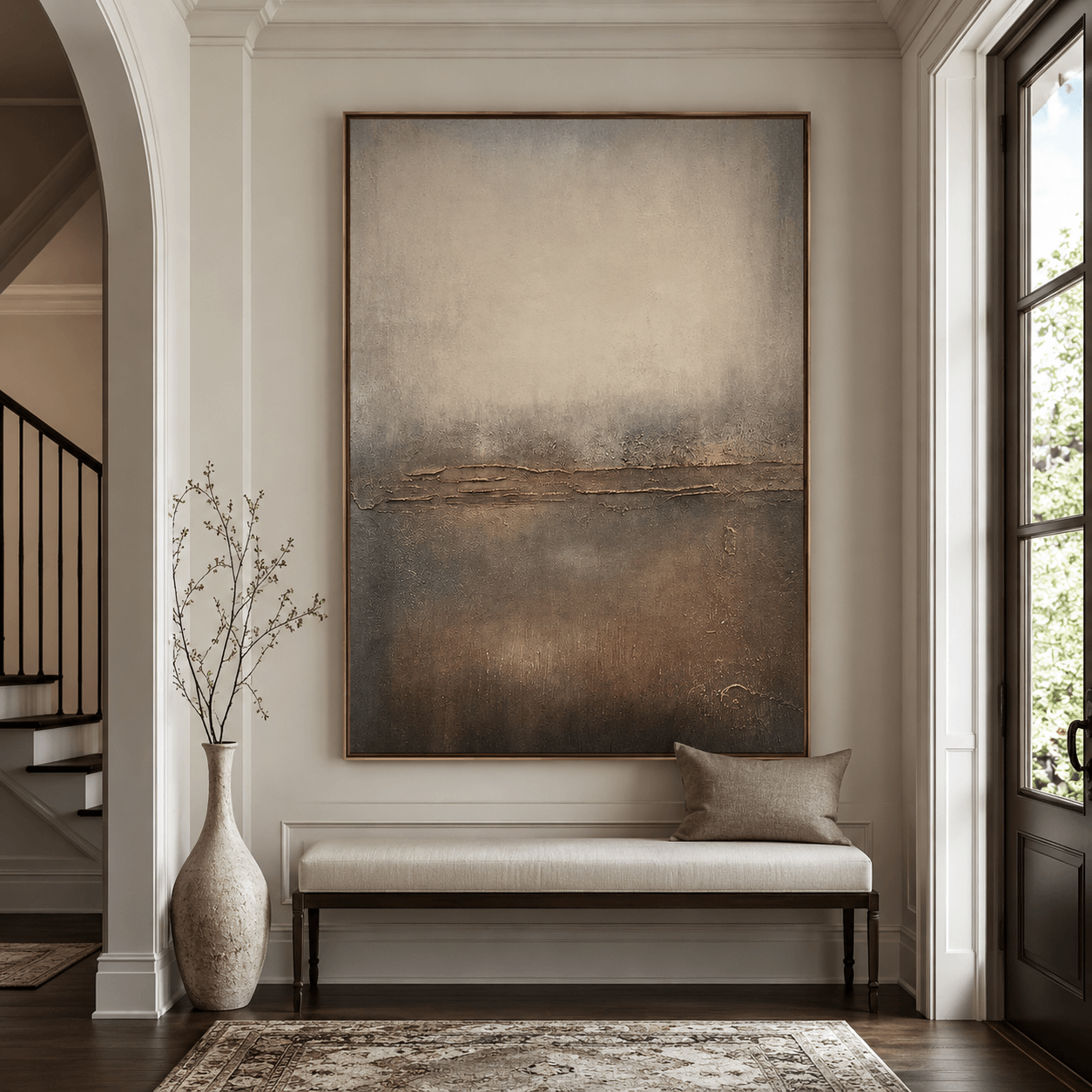 Kunst in erdigen Farbtönen mit Textur | Minimalistische Eleganz