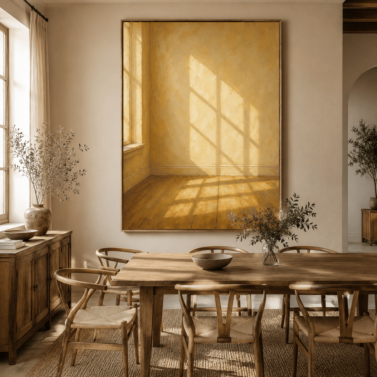 Impressionist Art | Grid Sun Glow