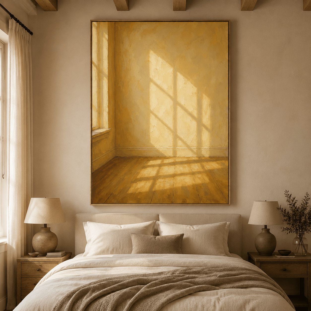 Impressionist Art | Grid Sun Glow