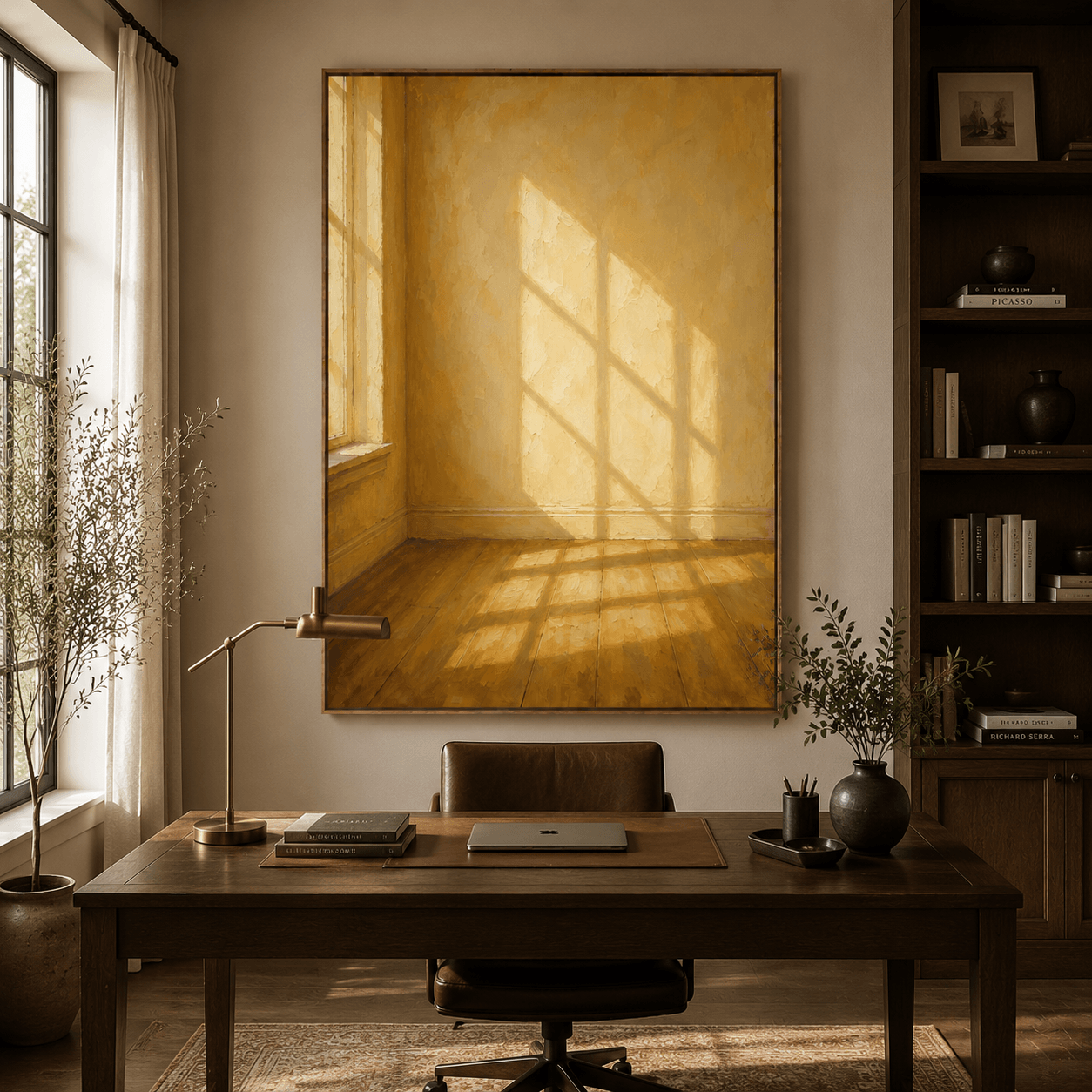 Impressionist Art | Grid Sun Glow