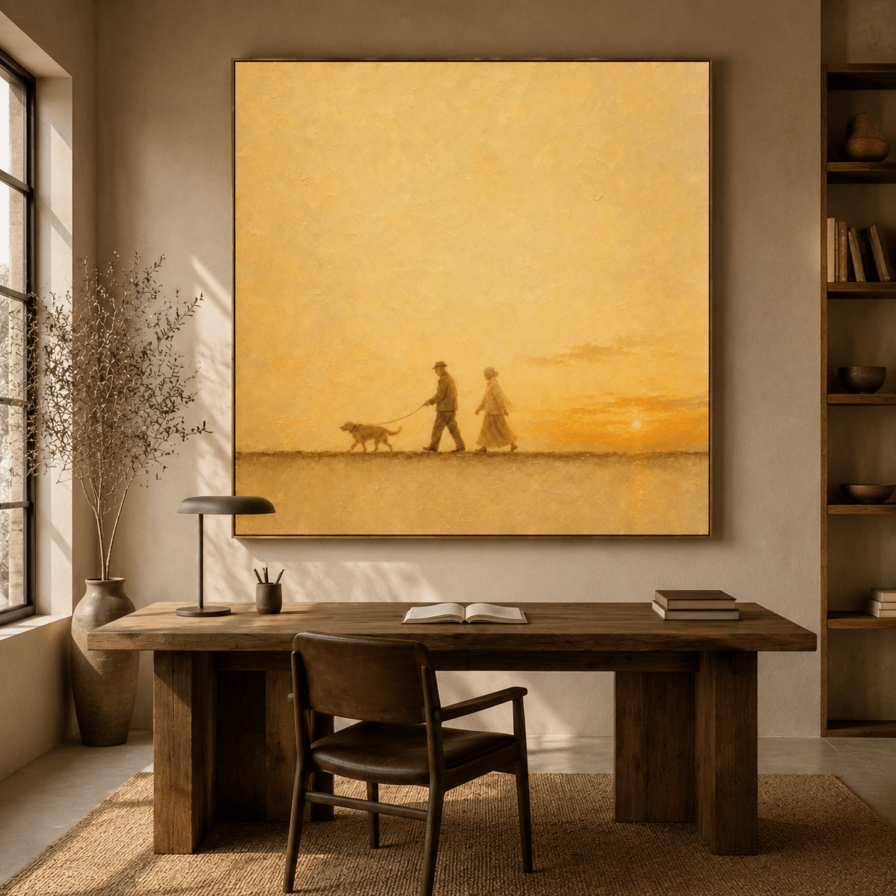 Impressionist Art | Sunset Stroll Path