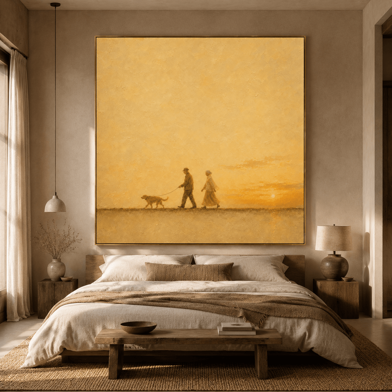 Impressionist Art | Sunset Stroll Path