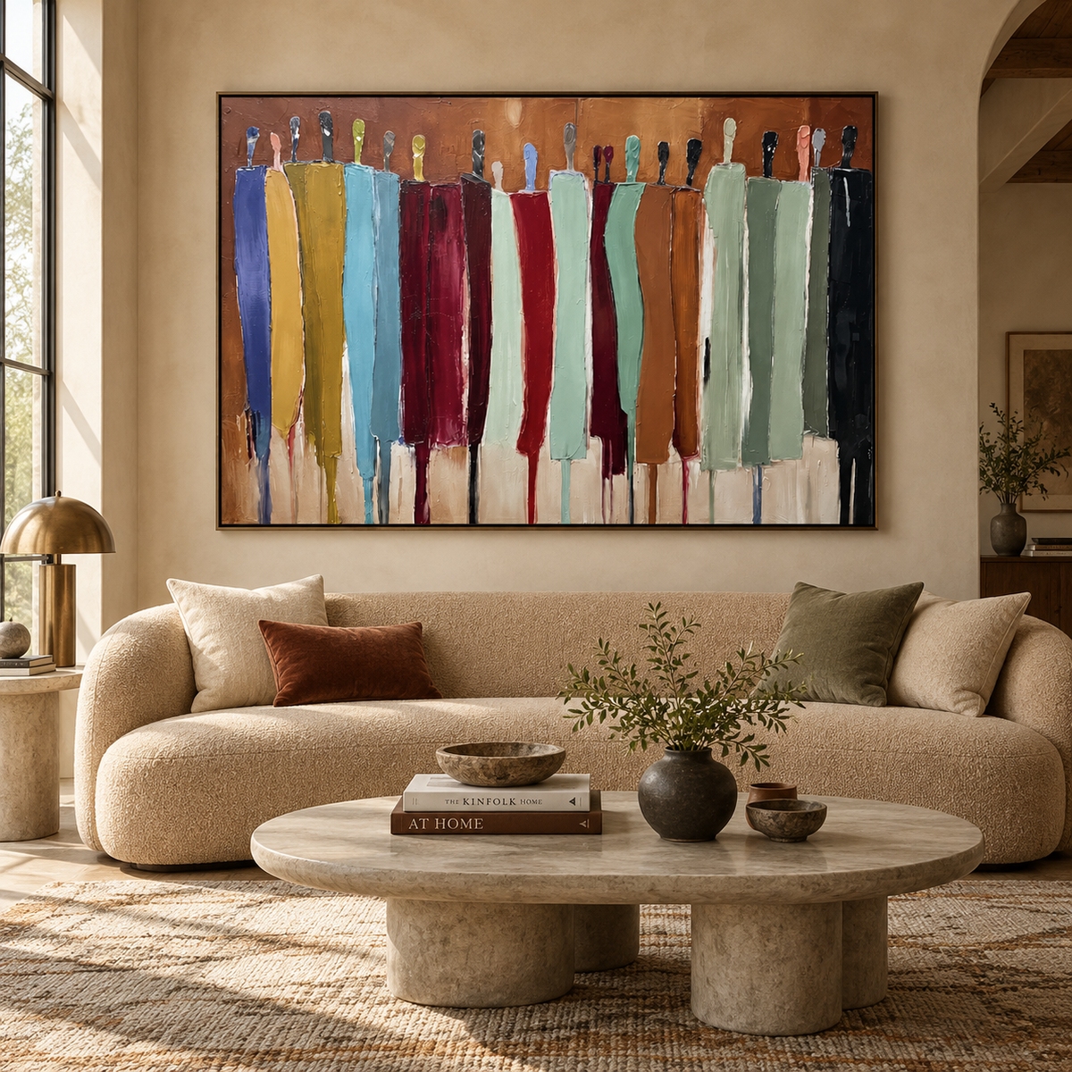 Folk & Whimsical Figure Art|Tall Crowd Assembly