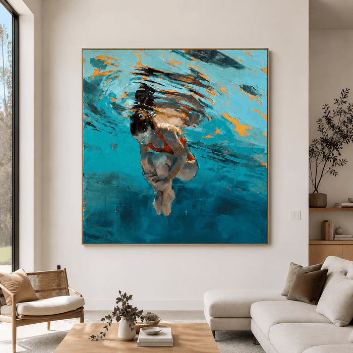 Realistic Figure Art | Underwater Leisure Moment