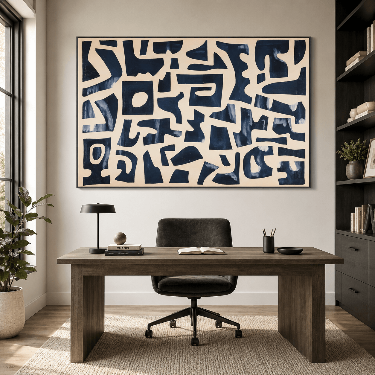 Textured Geometric Rhythm | Navy Block
