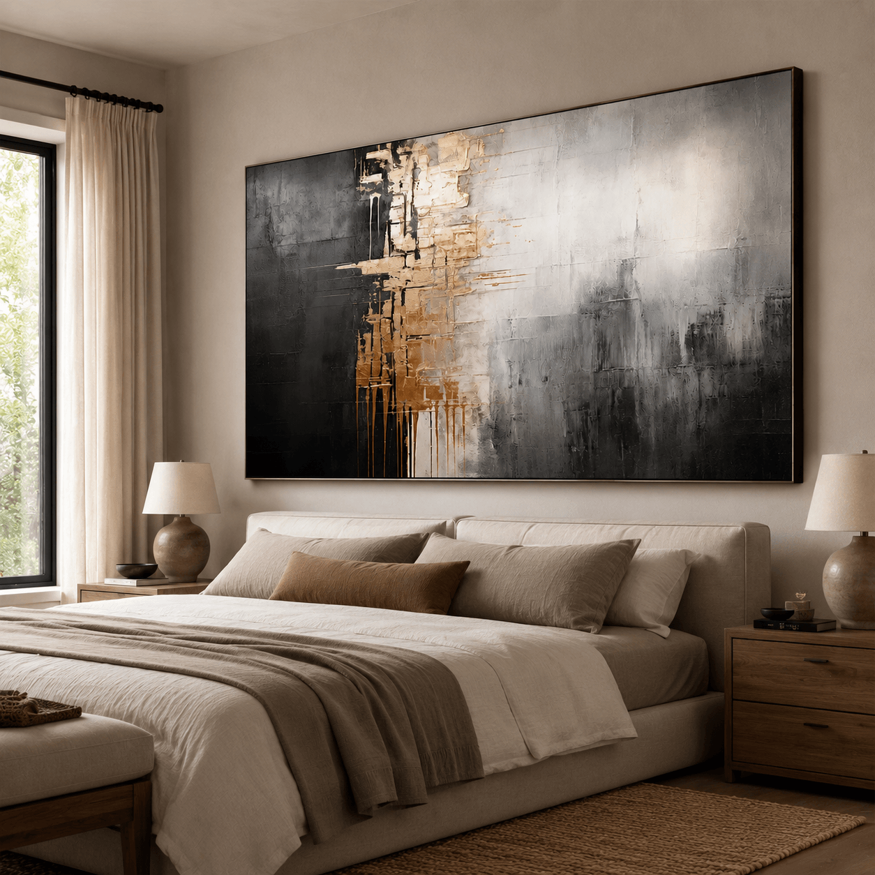 Textured Metallic Elegance | Gold Gray