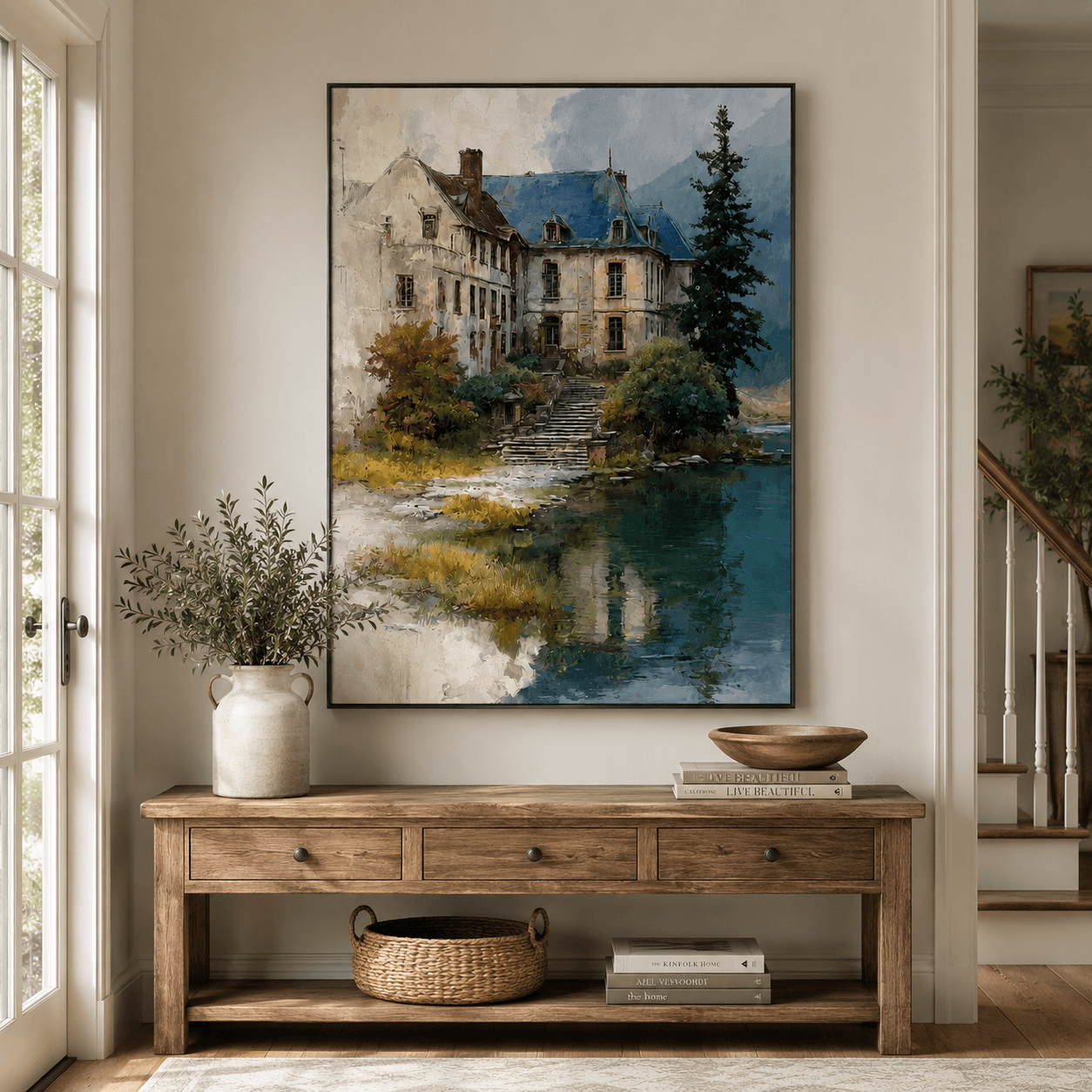 Textured Chateau Serenity | Beige Blue