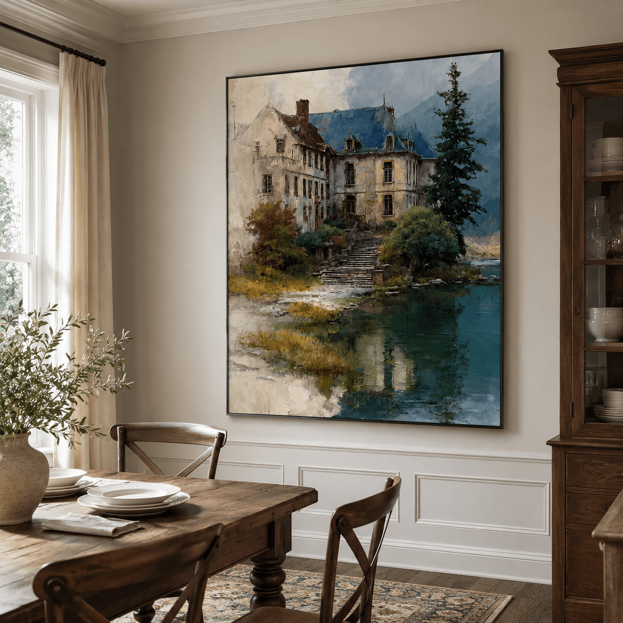 Textured Chateau Serenity | Beige Blue