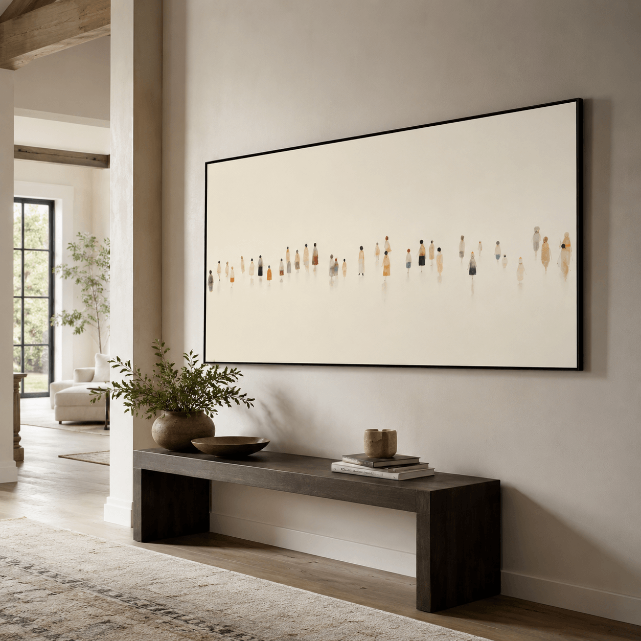 Crowd Scene Art | Minimalist Elegance Vibe