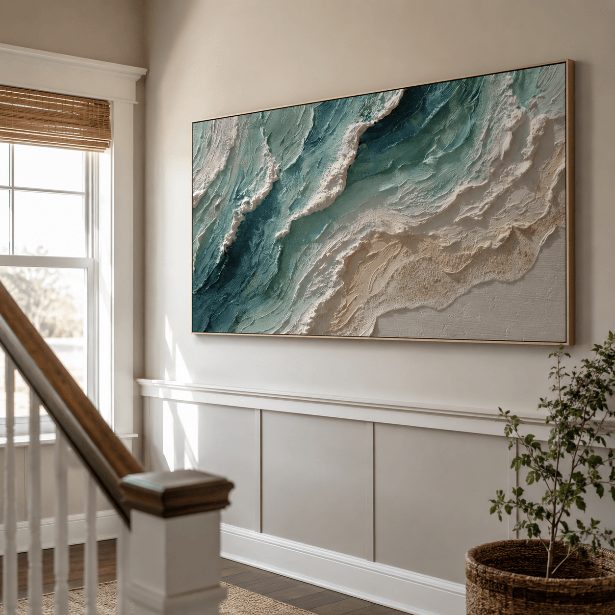 Neutrale geometrische Kunst | Strukturierte Eleganz
