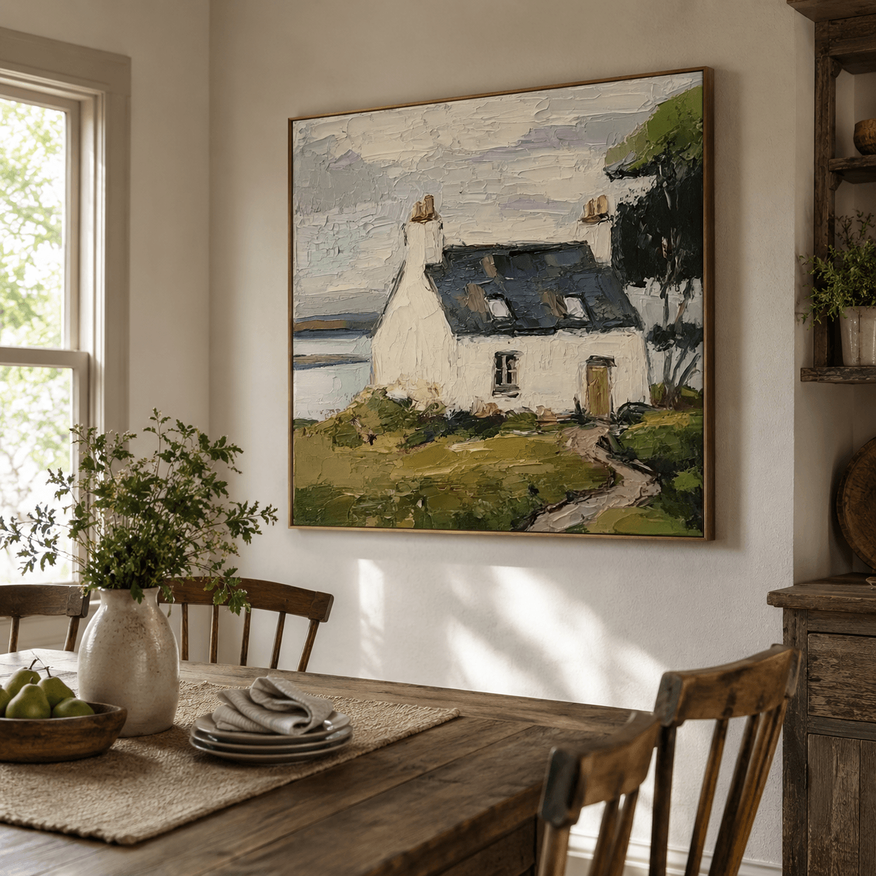 Impressionist Art | Lakeside Cottage Haven