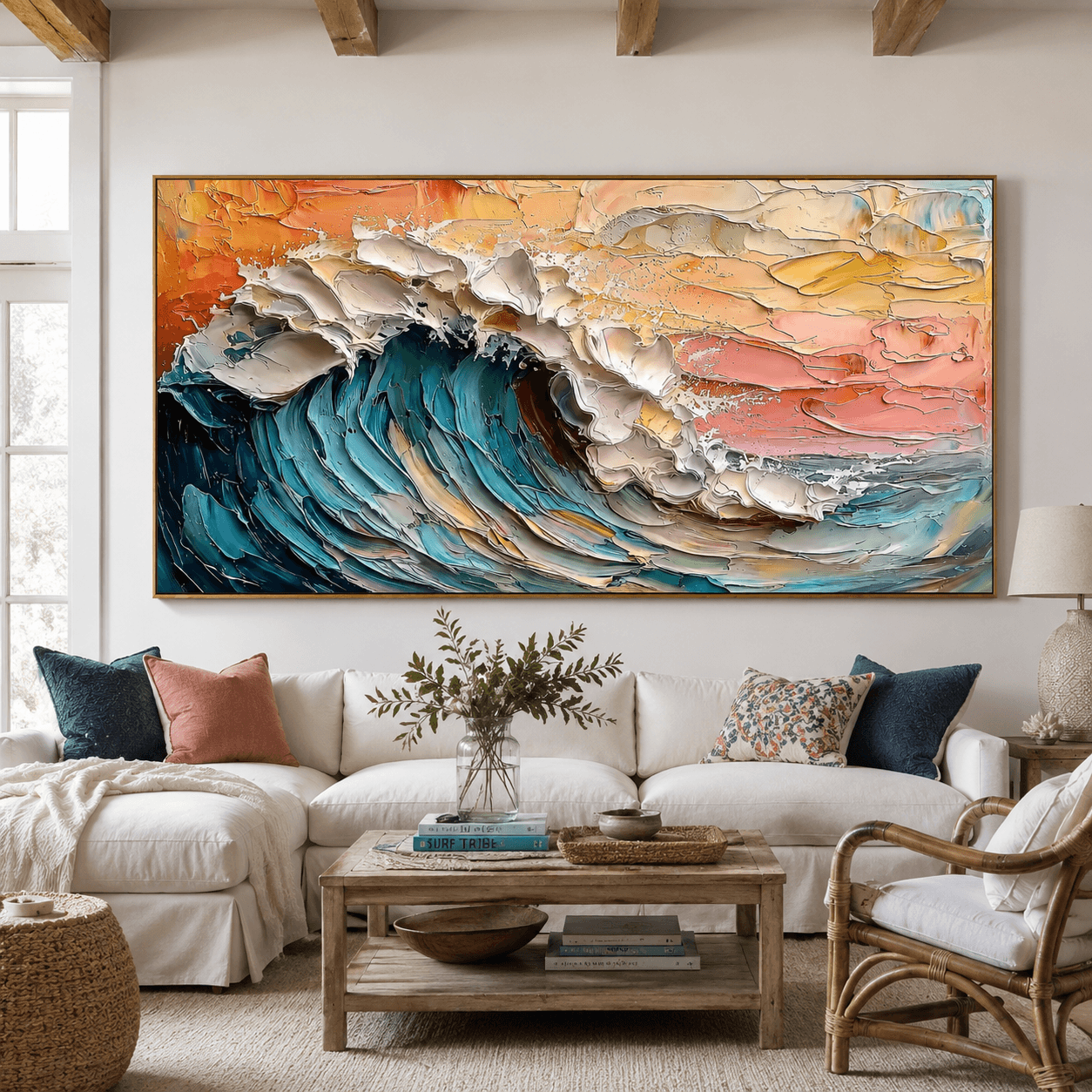 Neutrale geometrische Kunst | Strukturierte Eleganz